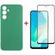 Чохол до мобільного телефона Dengos Samsung Galaxy A16 Soft + glass (Mint) (DG-KM-134)