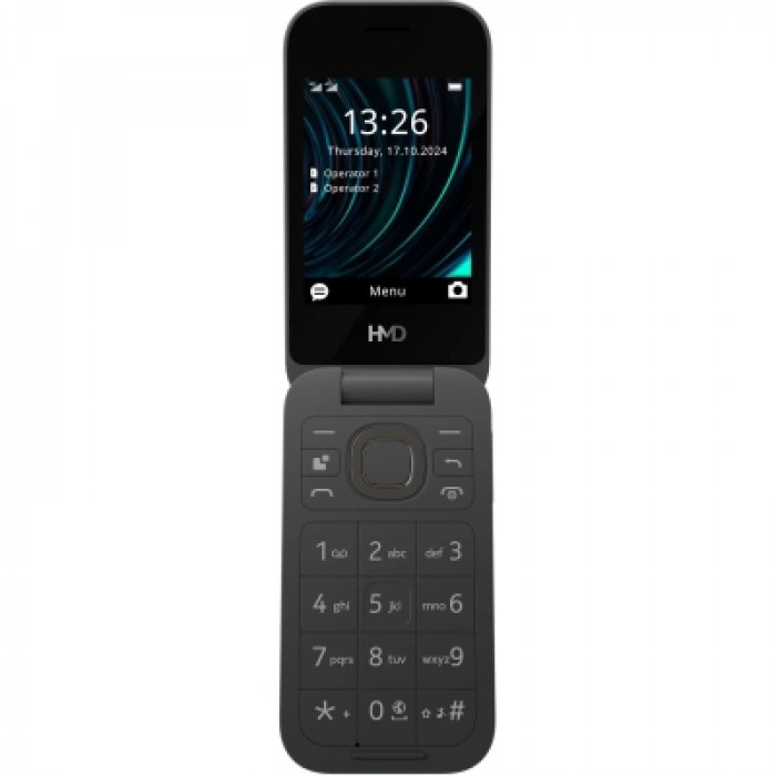 Мобільний телефон HMD 2660 4G Flip DS Black