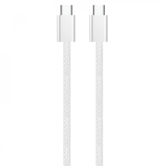 Дата кабель USB-C to USB-C 2.0m (braided cotton) (PD Fast Charging 60W) 3.0А grey ColorWay (CW-CBPDCC068-GR)