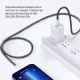 Дата кабель USB-C to USB-C 2.0m (braided cotton) (PD Fast Charging 60W) 3.0А black ColorWay (CW-CBPDCC068-BK)