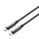 Дата кабель USB-C to USB-C 1.0m (PVC+Aluminum Alloy) (PD Fast Charging 240W) 5А black ColorWay (CW-CBPDCC069-BK)