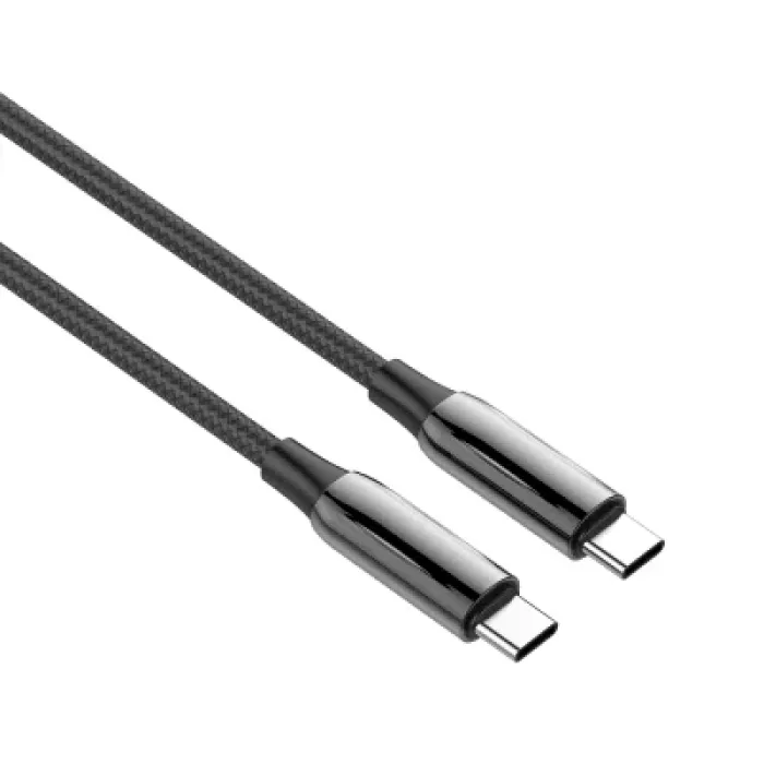 Дата кабель USB-C to USB-C 1.0m (PVC+Aluminum Alloy) (PD Fast Charging 240W) 5А black ColorWay (CW-CBPDCC069-BK)