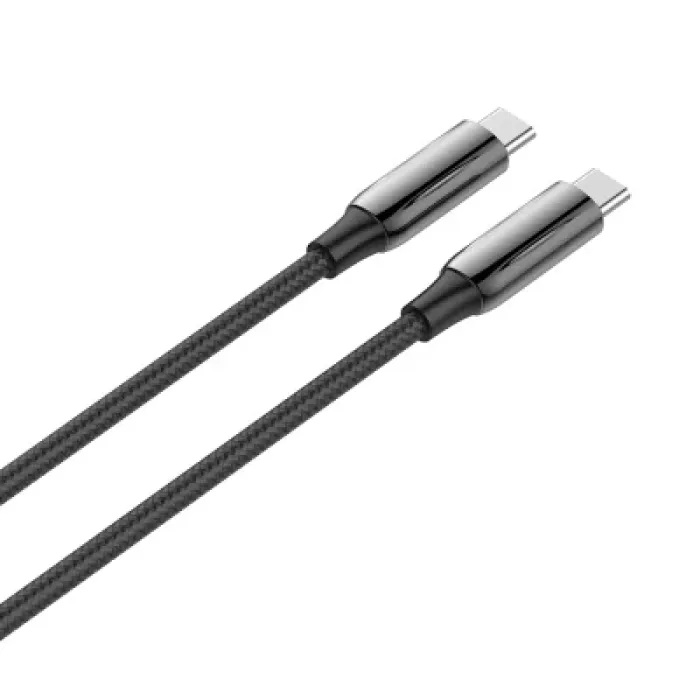 Дата кабель USB-C to USB-C 1.0m (PVC+Aluminum Alloy) (PD Fast Charging 240W) 5А black ColorWay (CW-CBPDCC069-BK)