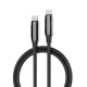 Дата кабель USB-C to USB-C 1.0m (PVC+Aluminum Alloy) (PD Fast Charging 240W) 5А black ColorWay (CW-CBPDCC069-BK)