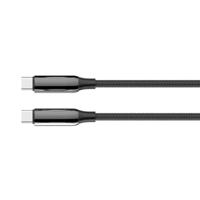 Дата кабель USB-C to USB-C 2.0m (PVC+Aluminum Alloy) (PD Fast Charging 240W) 5А black ColorWay (CW-CBPDCC070-BK)