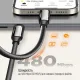 Дата кабель USB-C to USB-C 2.0m (PVC+Aluminum Alloy) (PD Fast Charging 240W) 5А black ColorWay (CW-CBPDCC070-BK)