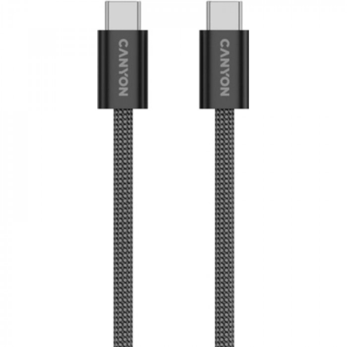 Дата кабель USB-C to USB-C 1.0m 60W Magnet Braided Black Canyon (CND-CCMG60AB15B)