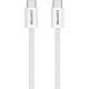 Дата кабель USB-C to USB-C 1.0m 60W Magnet Braided White Canyon (CND-CCMG60AB15W)