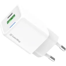 Зарядний пристрій ColorWay GaN Mini 30W PD Port PPS USB (Type-C PD + USB QC4.0) white (CW-CHS053PD-WT)