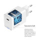 Зарядний пристрій ColorWay GaN Mini 65W PD Port PPS USB-C white (CW-CHS049PD-WT)
