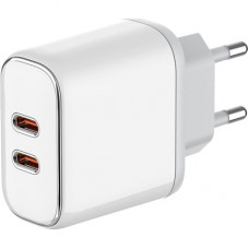 Зарядний пристрій ColorWay Power Delivery Port PPS USB (Type-C PD + Type-C PD) (40W) white (CW-CHS048PD-WT)