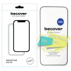 Скло захисне BeCover Apple iPhone 16e 10D Black (713235)