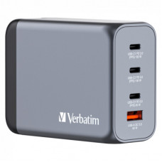 Зарядний пристрій Verbatim GaN 200 W 4 ports (2xUSB-C-100 W,USB-C-65 W /USB-A -3.0) (32204)