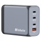 Зарядний пристрій Verbatim GaN 200 W 4 ports (2xUSB-C-100 W,USB-C-65 W /USB-A -3.0) (32204)