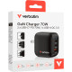 Зарядний пристрій Verbatim MiniGaN 70 W 3 ports (2xUSB-C/1xUSB-A) (32229)