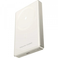 Батарея універсальна Choetech Magnetic Wireless 10000mAh 20W, PD, Qi-15W, USB-C In/Out Ultra-thin, Beige (B739-CCCWH)