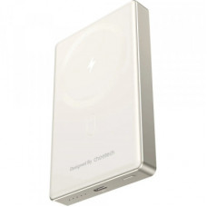 Батарея універсальна Choetech Magnetic Wireless 10000mAh 20W, PD, Qi-15W, USB-C In/Out Ultra-thin, Beige (B739-CCCWH)
