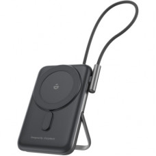Батарея універсальна Choetech Magnetic Wireless 10000mAh 20W, PD, Qi-15W, USB-C In/Out, build-in cabel, Black (B735-CCBK)