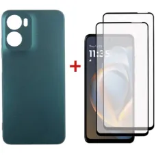 Чохол до мобільного телефона Dengos Motorola G05 Soft + glass 2pcs (Green) (DG-CTG2P-18)