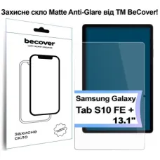 Скло захисне BeCover Matte Anti-Glare Samsung Galaxy Tab S10 FE Plus (SM-X620/SM-X626) 13.1