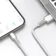 Дата кабель USB 2.0 AM to Lightning 1.0m Cafule Series Metal 2.4A White Baseus (CALJK-A02)
