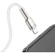Дата кабель USB 2.0 AM to Lightning 1.0m Cafule Series Metal 2.4A White Baseus (CALJK-A02)