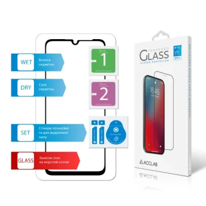 Скло захисне ACCLAB Full Glue Realme Note 60 Black (1283126608957)