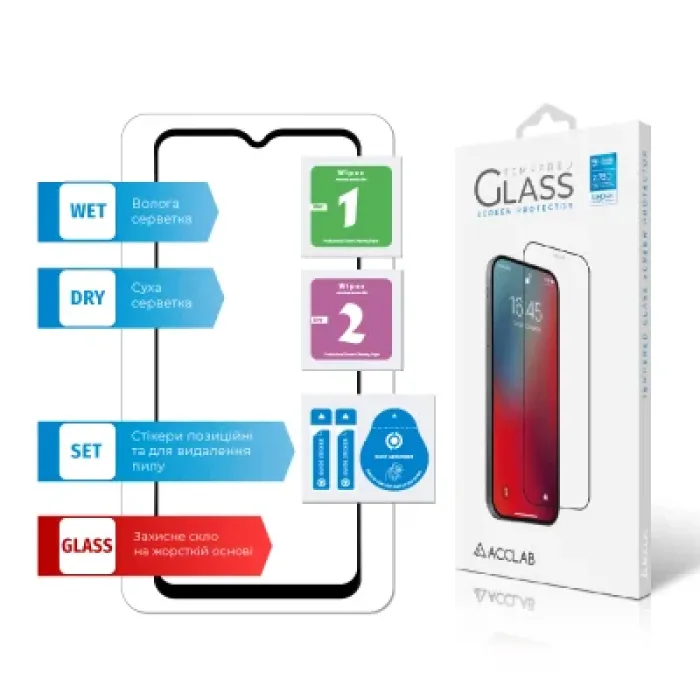 Скло захисне ACCLAB Full Glue Samsung A13 4G Black (1283126524219)