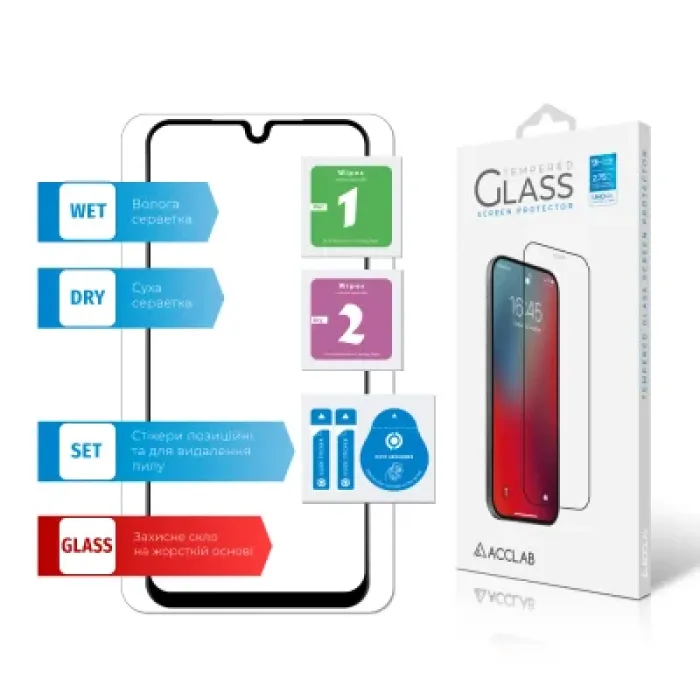 Скло захисне ACCLAB Full Glue Samsung A26 Black (1283126608025)