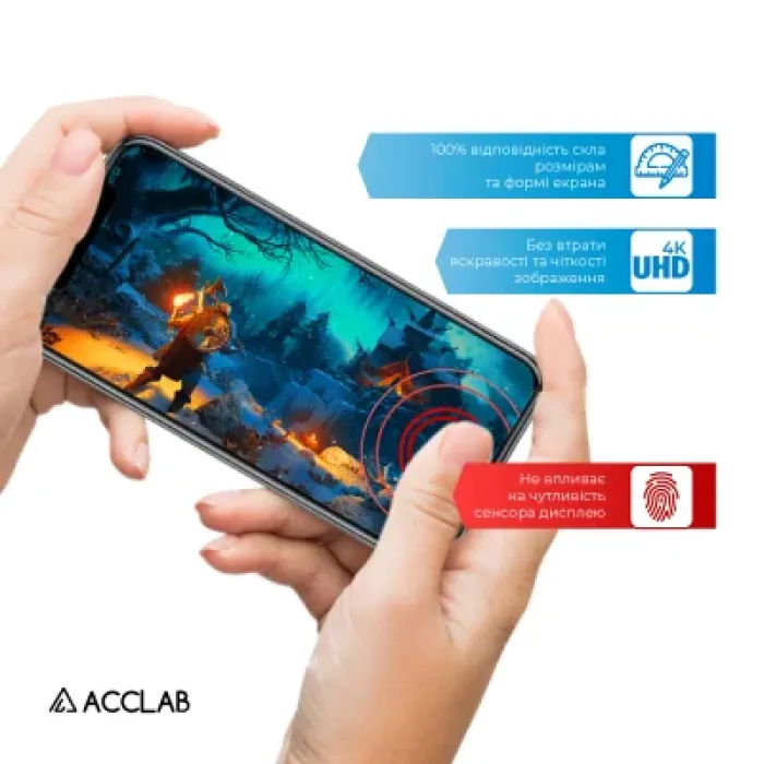 Скло захисне ACCLAB Full Glue Samsung A32 Black (1283126510533)
