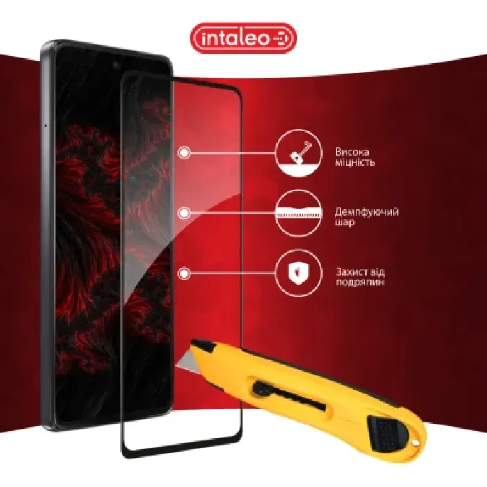 Скло захисне Intaleo Full Glue Moto G75 Black (1283126607400)
