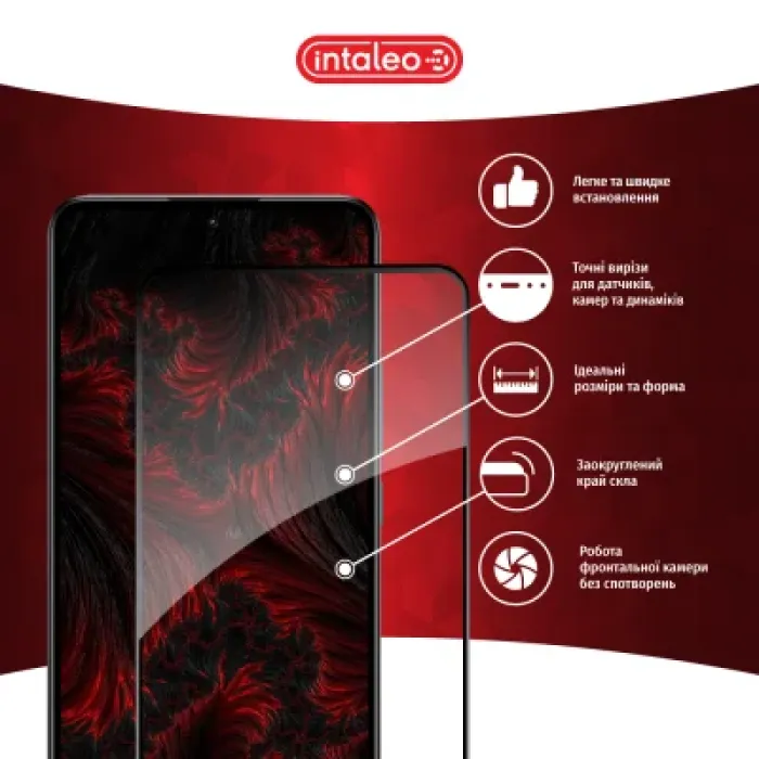 Скло захисне Intaleo Full Glue Xiaomi 13T Pro Black (1283126582622)
