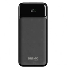 Батарея універсальна Sigma X-power SI20A4QL 20000mAh, PD/20W, QC/22.5W, LED, cable 20w, black (4827798799710)
