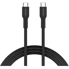 Дата кабель USB-C to USB-C 1.0m OnWire 60CL C-C 60W COLOR Braided 1m Black Canyon (CND-CCAP60AB10B)