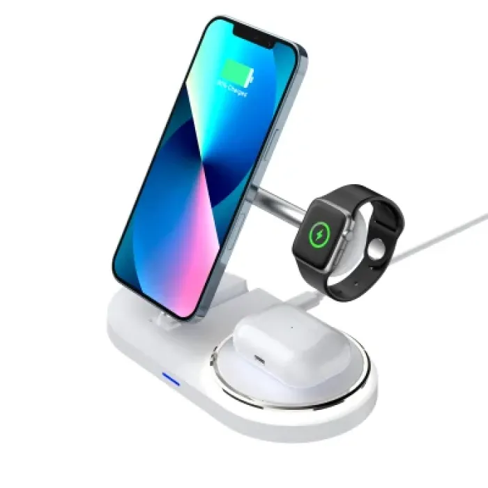 Зарядний пристрій Armorstandart Wireless Charging H101 3 in 1 Magnetic White (ARM78102)