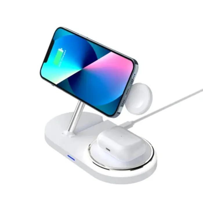 Зарядний пристрій Armorstandart Wireless Charging H101 3 in 1 Magnetic White (ARM78102)