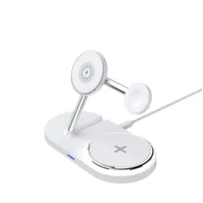 Зарядний пристрій Armorstandart Wireless Charging H101 3 in 1 Magnetic White (ARM78102)