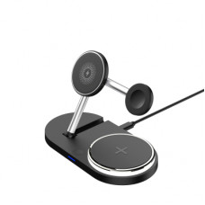 Зарядний пристрій Armorstandart Wireless Charging H102 3 in 1 Magnetic Black (ARM78103)