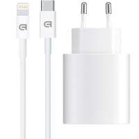 Зарядное устройство Armorstandart AMHJ83 20W USB-C White + cable USB-C to Lightning (ARM77724)