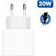 Зарядний пристрій Armorstandart AMHJ83 20W USB-C White + cable USB-C to USB-C (ARM77725)