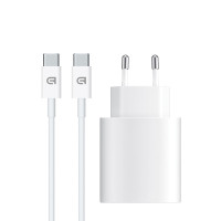 Зарядное устройство Armorstandart AMHJ83 20W USB-C White + cable USB-C to USB-C (ARM77725)