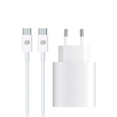 Зарядний пристрій Armorstandart AMHJ83 20W USB-C White + cable USB-C to USB-C (ARM77725)