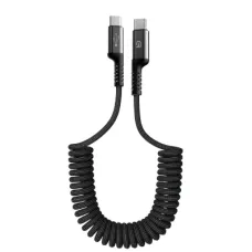 Дата кабель USB-C to USB-C 1.0m Spiral 3A Black Armorstandart (ARM75392)