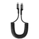 Дата кабель USB-C to USB-C 1.0m Spiral 3A Black Armorstandart (ARM75392)