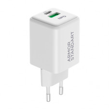 Зарядний пристрій Armorstandart AR371 30W GaN Type-C + USB White (ARM77549)