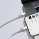 Дата кабель USB-C to Lightning 1.0m Cafule Metal PD 20W white Baseus (CATLJK-A02)