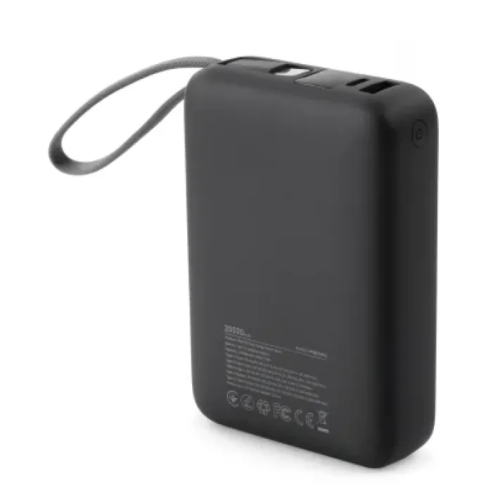 Батарея універсальна Vinga 20000 mAh 45W Display Cable (VPBB2045C)