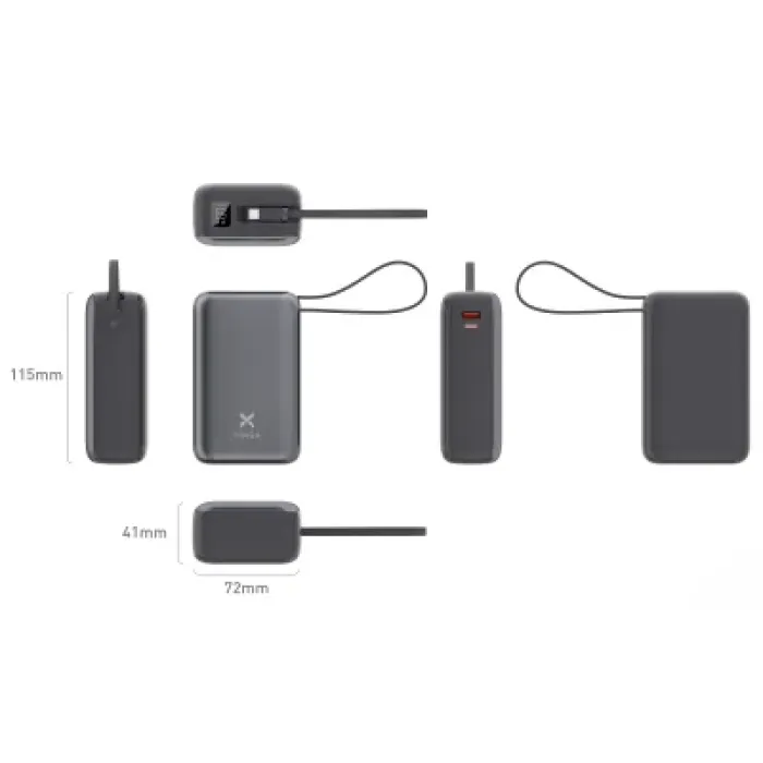 Батарея універсальна Vinga 30000 mAh 65W Display Cable (VPBB3065C)