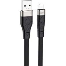 Дата кабель USB 2.0 AM to Lightning 1.0m 2.4A silicone X53 black HOCO (6931474738059)