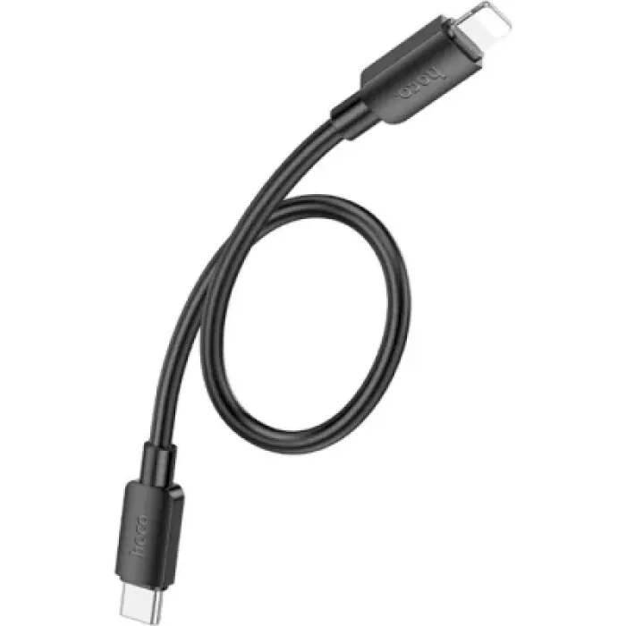 Дата кабель USB-C to Lightning 0.25m Hyper PD X96 black HOCO (6942007609364)